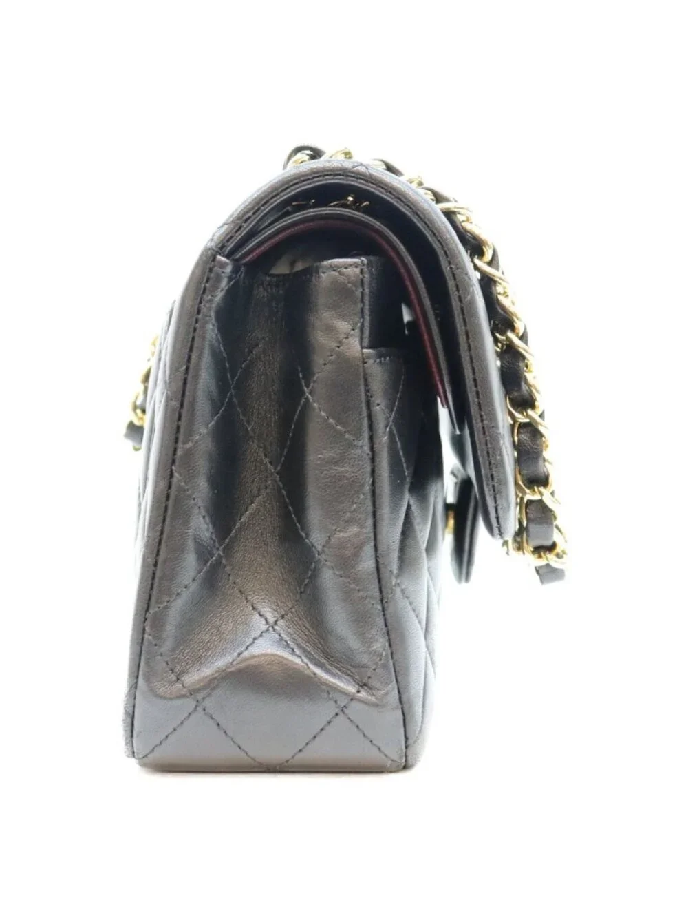 Chanel Black Lambskin Quilted 23 Shoulder Bag